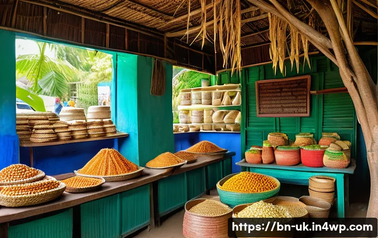 일회용기 대체 제품의 시장 전망 - A vibrant market scene in Bangladesh showcasing a diverse range of eco-friendly biodegradable contai...
